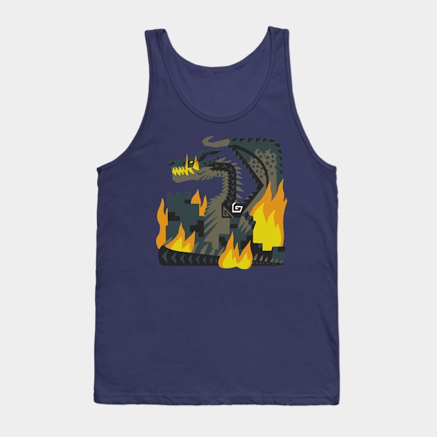 Monster Hunter World: Large Fatalis Icon Tank Top by Scribix